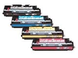 HP Q2670A, Q2681A, Q2682A, Q2683A Color Pack of Black, Cyan, Magenta, Yellow Compatible Toner Value Bundle.