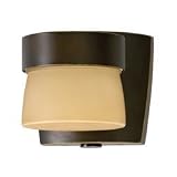 American Fluorescent ARMW1F13RBECT Aria Mini Outdoor Sconce, Tea Stained Glass with an Oil Rubber Bronze Finish 13W
