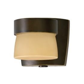 American Fluorescent ARMW1F13RBECT Aria Mini Outdoor Sconce, Tea Stained Glass with an Oil Rubber Bronze Finish 13W