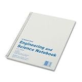 National Brand Engineering and Science Notebook, College with Margin and 10 X 10 Quad, White, 11 x 8.5 Inches, 60 Sheets (33610)