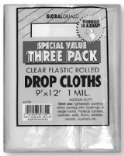 Plastic Drop Cloths, 9 x 12