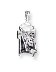 Sterling Silver Antiqued Camera Charm QC3770"
