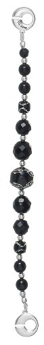 PILGRIM 562-129 Create-it Kette, versilbert, schwarz Preisvergleich