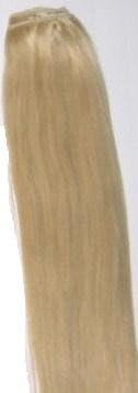 Alexxis 18" Clip in Human Hair Extensions, 10pcs, 100g, Color #613 (Lighter Blonde)