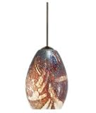 IMAGE OF LBL Lighting HS338MOBZLEDMR2 Mini Monty LED Energy Smart 1 Light Mini Pendant in Bronze with Mocha glass