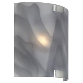 Nimbus-Clouded Glass Wall Sconce - Gray