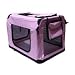 24" Pink Pet House Soft Crate Dog Carrier