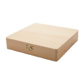  Laquered Cigar Box-8-3/8 Inch X8-1/16 Inch X1-3/4 Inch