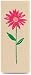 Long Stem Daisy Wood Mounted Rubber Stamp