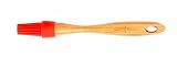 Island Bamboo PBRSH-1795 Silicone Pastry Brush, Vibrant Red