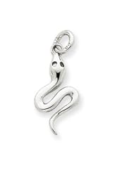 14k Gold White Gold Solid Polished Snake Charm