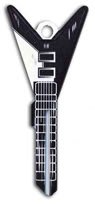 Black V Shaped Electric Guitar Schlage SC1 House Key