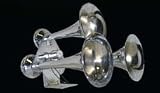 3 Horn Chrome Train Horn Extra Loud Truck Horn Pickup :- Train Horns. Picture
