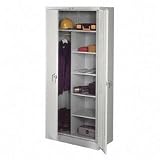 Deluxe Combination Wardrobe/Storage Cabinet, 36w x 24d x 78h, Light Gray (TNN7820LGY) Category: Storage Cabinets