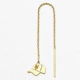 14K New York Mets Baseball Cap Threader Earrings