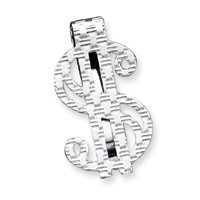 Sterling Silver Dollar Sign Money Clip - JewelryWeb