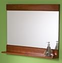 Decolav 9818-CW Solid Wood Frame Mirror with Display Integrated Shelf, Cherry