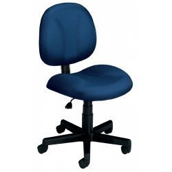 Armless Desk Chair - Superchair - Navy (Navy) (35H x 21W x 23D) from Home Office Desk Chairs