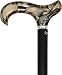 Golden Sienna Derby Walking Cane With Black Beechwood Shaft and Silver Collar