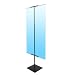 48" - 90" Vertical Adjustable Light Weight Double-Sided Banner Stand Color: Satin Black, Style: Double Sided