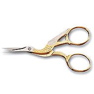 Mundial 108-CS Specialty Forged 3 1/2" Stork Embroidery Scissors