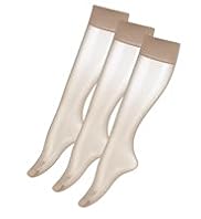 3 Pairs of 10 Denier Matt Ladder Resist Knee Highs