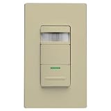 Leviton IPP15-1LI Decora Manual-ON Occupancy Sensor, Single Pole, 3-Way or More Applications, 180-Degree Field of View, 15A-Ivory