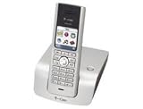 T-Com Sinus 301 schnurloses DECT-Telefon mit Farbdisplay lichtsilber / schwarzblau - 