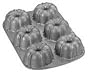 Nordic Ware Fluted Mini Bundt Muffin Cake Pan Mold ~ Heavy Duty Cast Aluminum with a Commercial Non Stick Surface ~ 6 Cavity - 8 Oz. Each