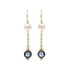 Click here to buy Swing Low Fresh Water Pearl Earrings by Maggie T New York.
