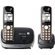 Panasonic KX-TG6512B DECT 6.0 PLUS Expandable Digital Cordless Phone System, Black, 2 Handsets