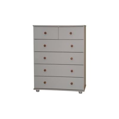 White Chest of Drawers 4 + 2 Drawer