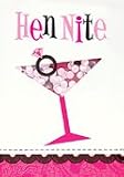 Hen nite invites & envelopes - pack of 8