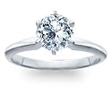 0.75 Carat G/SI1 Round Certified Diamond Solitaire Engagement Ring in Platinum