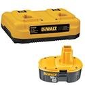 DeWalt DC9320BP 7.2-to-18-Volt NiCd/NiMH/Li-Ion 1 Hour Dual Port Charger, XRP 18 Volt Battery Combo Pack