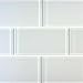 Reflections Subway Glass Tile 3x6" Clear Natural White Glacier (min order 48SF)