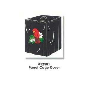 (Price/1)Cage Cover - Black W/red Parrot (fits #121