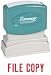 Xstamper(R) One-Color Title Stamp, Pre-Inked, "File", Red