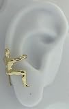 14kt Gold Vermeil Left Or Right Pierceless Climbing Man Ear Cuff Wrap