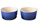 Le Creuset Stoneware 7-3/4-Ounce 2-Piece Ramekin Set, Cobalt Blue