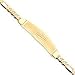 Jewelry : 14K Cleveland Indians Lg Satin Id Bracelet W/Figaro Link