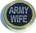 Clearly Charming Army Wife Heart Locket Charm Military Theme