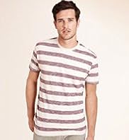 North Coast Pure Cotton Striped Slub T Shirt