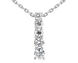 14kt White Gold Journey Diamond Shared Prong Necklace (1.00 ct. tw.)