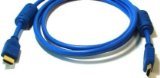 28AWG High Speed HDMI Cable w/Ferrite Cores, Blue (6 feet) 28AWG High Speed HDMI Cable w/Ferrite Cores, Blue (6 feet)