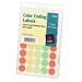 Removable Labels,3/4 Round,1008/PK,FLGN/FLOR/FLRD/FLYW, Sold as 1 pack