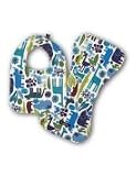 Cuddle Bee - Blue Zoo Bib and Burp Cloths Set