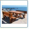 Forever 8-Foot Mature Redwood Picnic Table With 2Benches