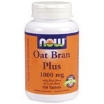 NOW Foods, Oat Bran Plus 1000 mg, 100 Tabs