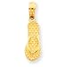 14k Gold 3-D Hawaii Flip-Flop Pendant